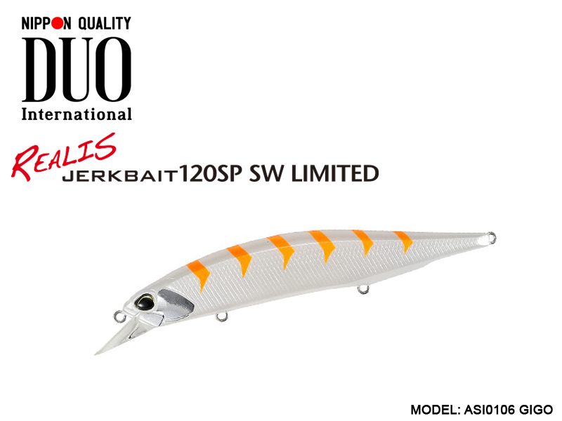 DUO Realis Jerkbait 120SP SW Limited (Length: 120mm, Weight: 18.2gr, Color: ASI0106 Gigo)